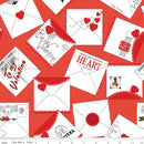 J. Wecker Frisch - All My Heart  - Valentine Greeting - Red - The Green Fern Quilt Co.