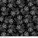 J. Wecker Frisch - All My Heart  - Valentine Tulips - Black - The Green Fern Quilt Co.