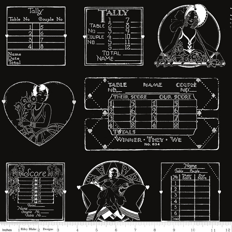 J. Wecker Frisch - Take Heart Tally Card Linework Black