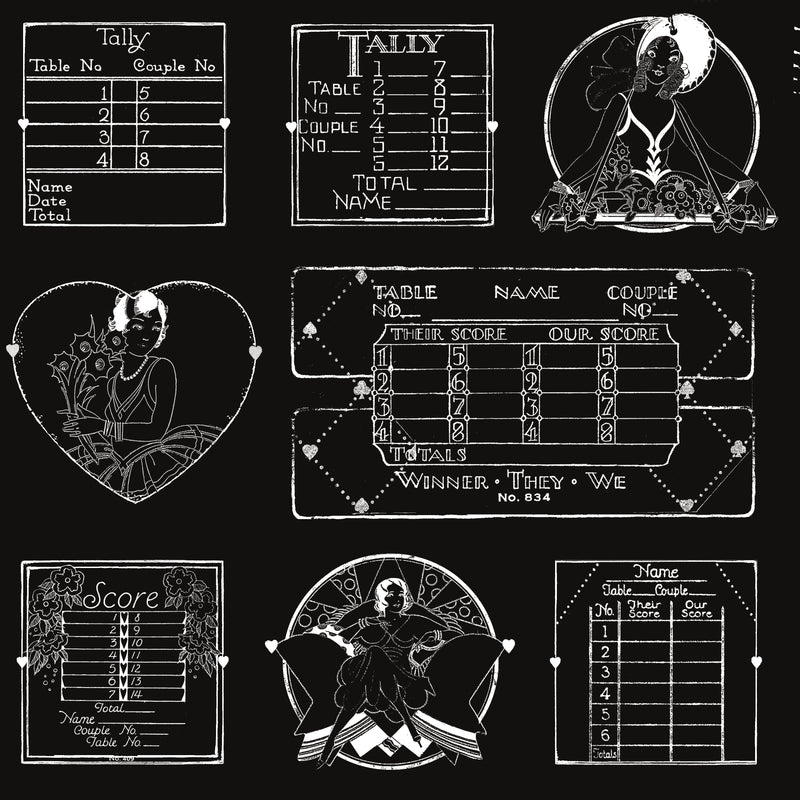 J. Wecker Frisch - Take Heart Tally Card Linework Black