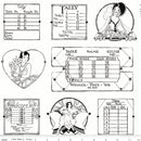 J. Wecker Frisch - Take Heart Tally Card Linework White - The Green Fern Quilt Co.