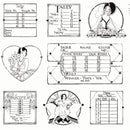 J. Wecker Frisch - Take Heart Tally Card Linework White - The Green Fern Quilt Co.