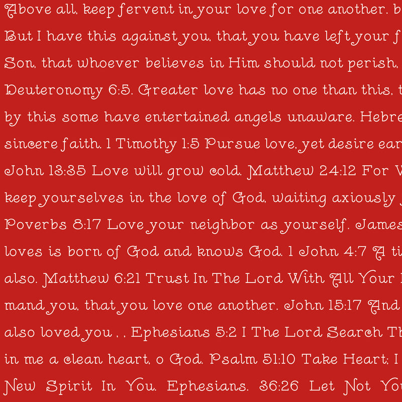 J. Wecker Frisch - Take Heart Love Scripture Red