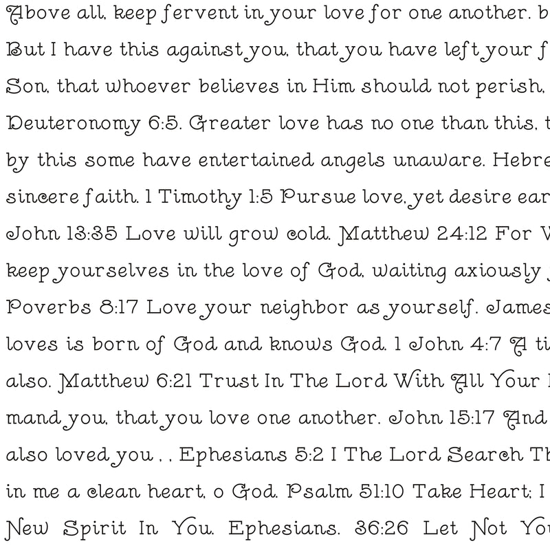 J. Wecker Frisch - Take Heart Love Scripture White