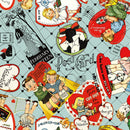 J. Wecker Frisch - Take Heart Valentine Card Toss Aqua - The Green Fern Quilt Co.