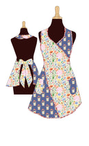 Anne Keenan Higgins - Blossom Brew - Garden Cups - Denim - The Green Fern Quilt Co.