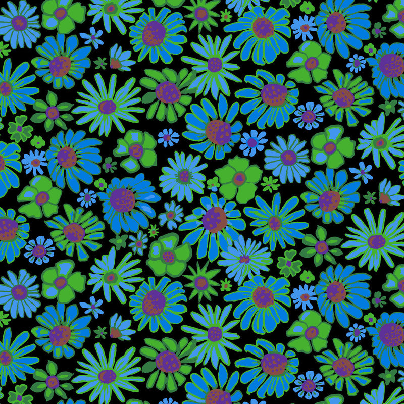 Kaffe Fassett - August 2024 Collective - Bloomers - Black