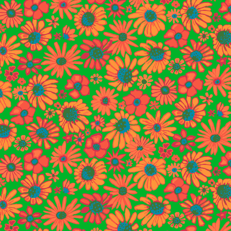 Kaffe Fassett - August 2024 Collective - Bloomers - Green