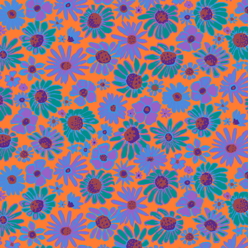 Kaffe Fassett - August 2024 Collective - Bloomers - Orange