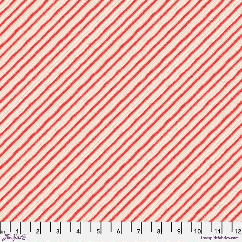 Cori Dantini - Love Santa - Peppermint Stripes - Red - The Green Fern Quilt Co.