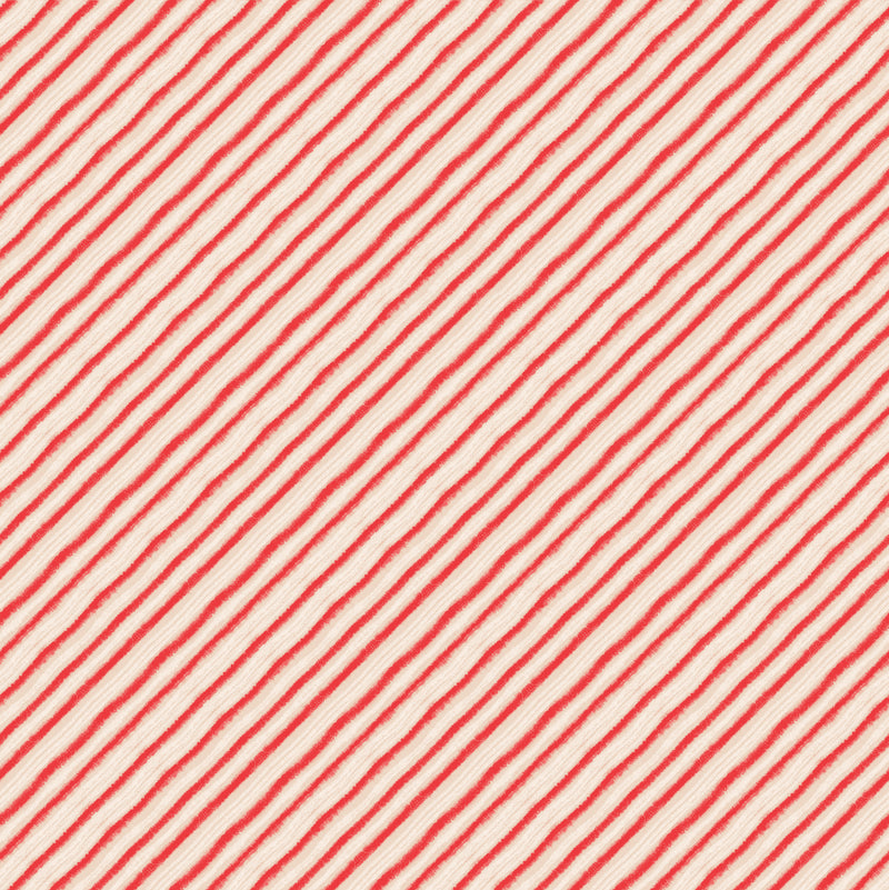 Cori Dantini - Love Santa - Peppermint Stripes - Red - The Green Fern Quilt Co.