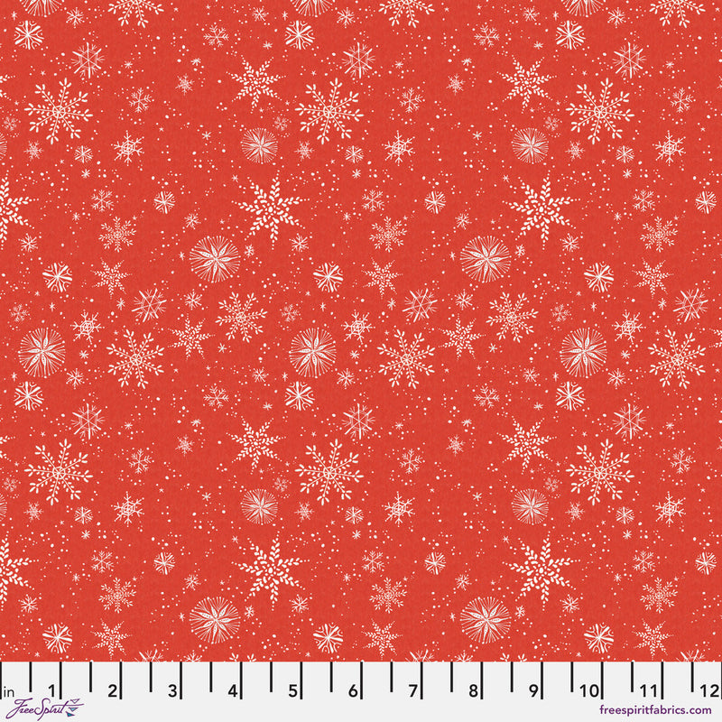 Cori Dantini - Love Santa - Snow Falls - Red - The Green Fern Quilt Co.