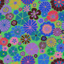 Kaffe Fassett - August 2024 Collective - Folk Flower - Blue - The Green Fern Quilt Co.