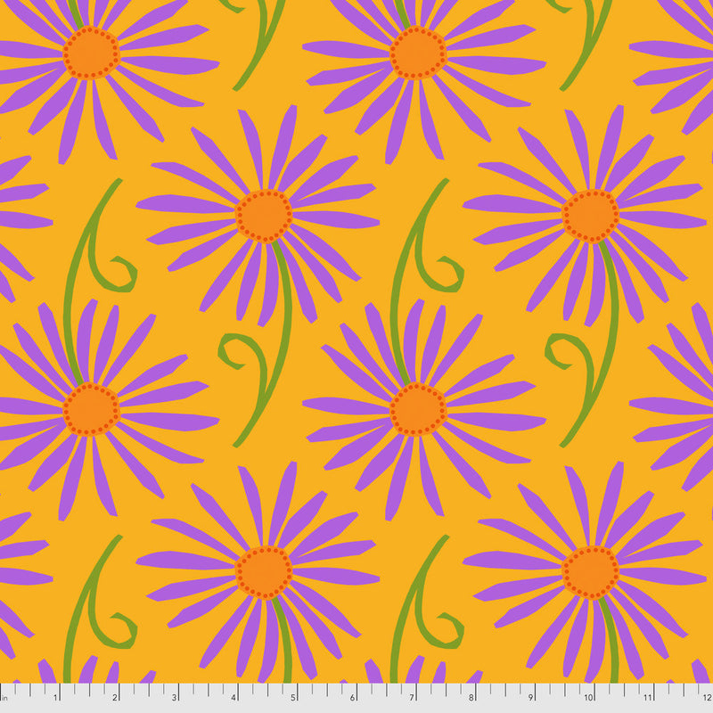 Jane Sassaman - Sassy Summer Salsa - Dancing Daisies - Gold