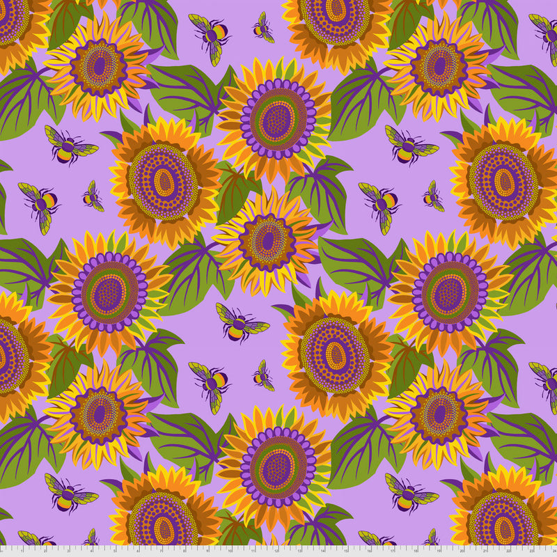 Jane Sassaman - Sassy Summer Salsa - Sunflower - Purple