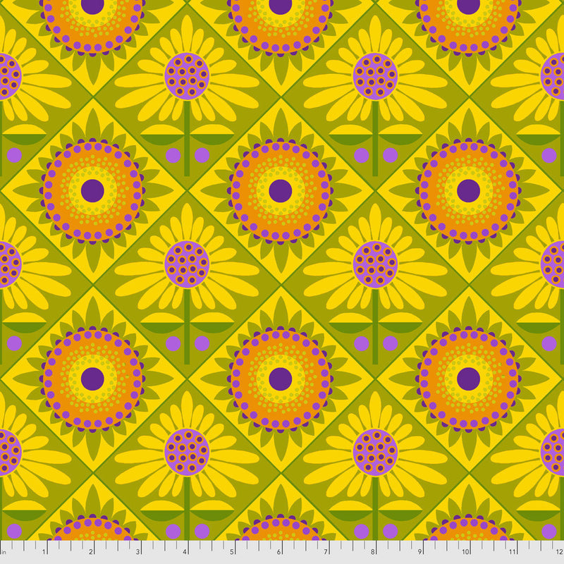 Jane Sassaman - Sassy Summer Salsa - Mexican Tiles - Green