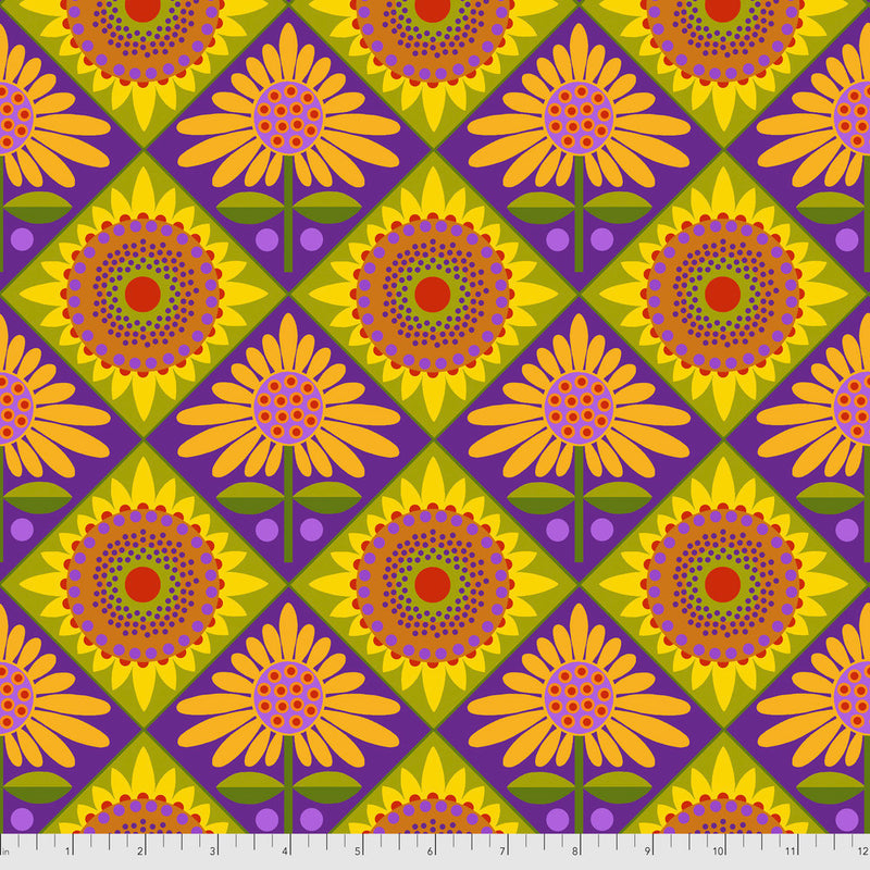 Jane Sassaman - Sassy Summer Salsa - Mexican Tiles - Purple