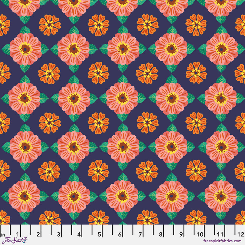 Jane Sassaman - Flower Dance - SM Zinnia - Multi