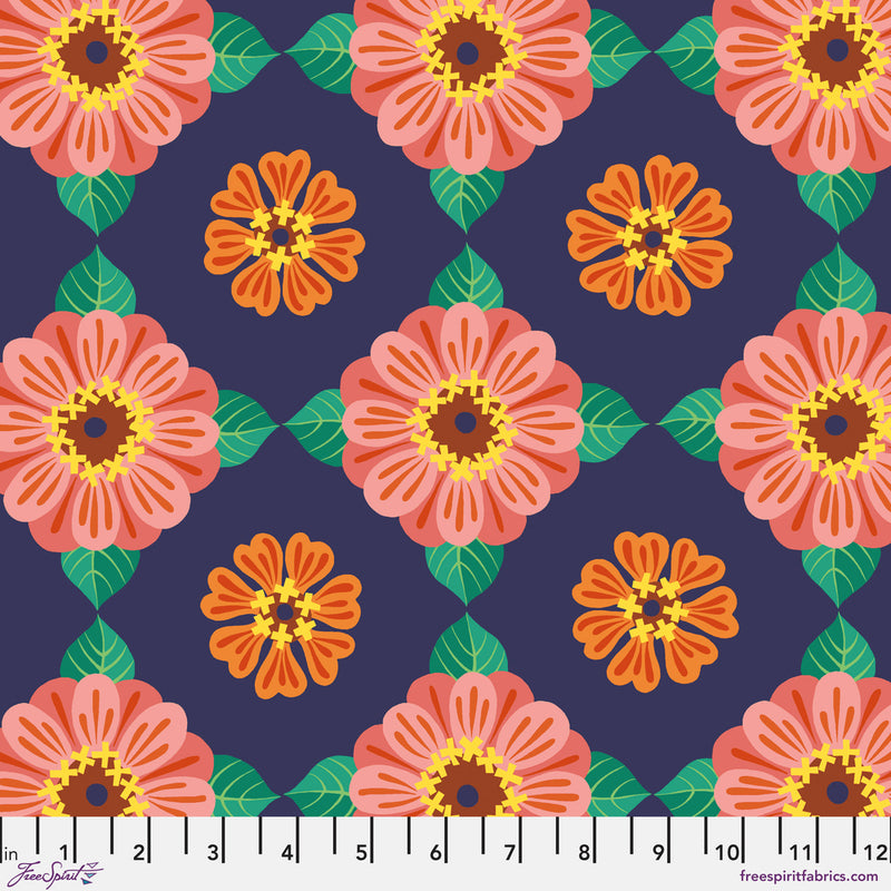 Jane Sassaman - Flower Dance - Zinnia - Multi