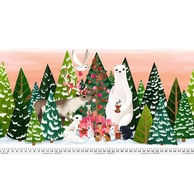 Woodland Holiday by Katy Tanis - Holiday Celebration Panel - The Green Fern Quilt Co.