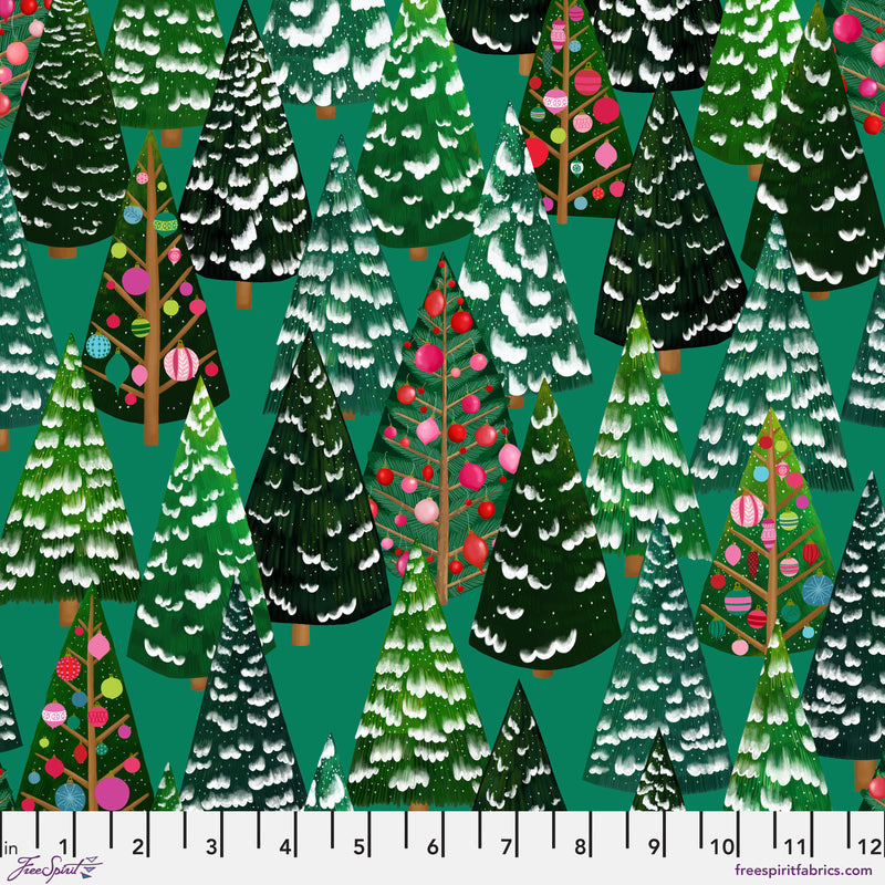 Woodland Holiday by Katy Tanis - Holiday Fir - Green