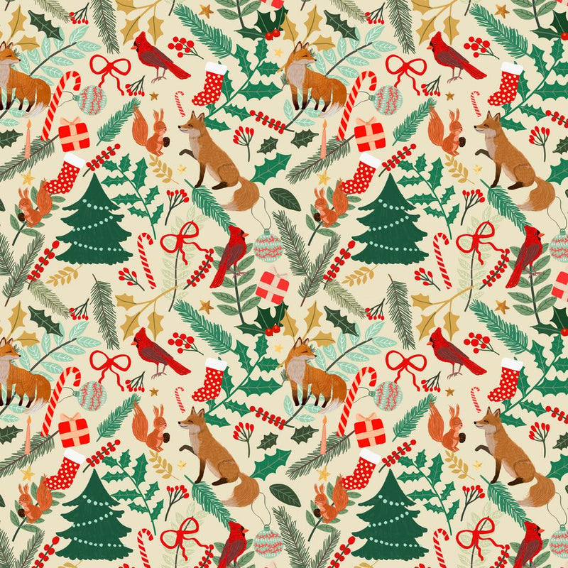 Christmas Spirit by Mia Charro - Forest Evening - Cream