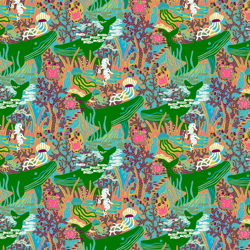 Monika Forsberg - Rising Tide - Currents - Green - The Green Fern Quilt Co.