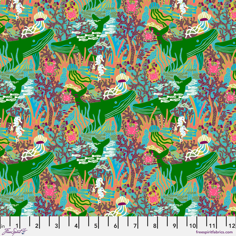 Monika Forsberg - Rising Tide - Currents - Green - The Green Fern Quilt Co.