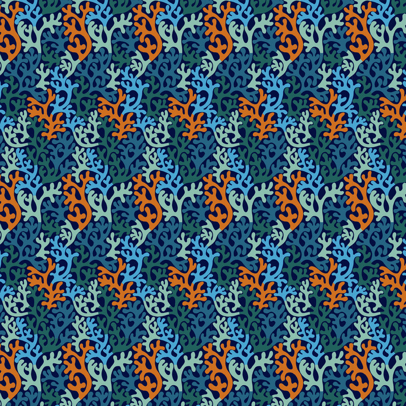 Monika Forsberg - Rising Tide - Seagrass - Blue - The Green Fern Quilt Co.