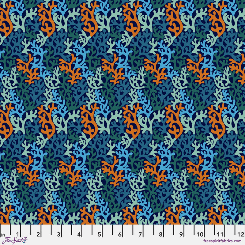Monika Forsberg - Rising Tide - Seagrass - Blue - The Green Fern Quilt Co.