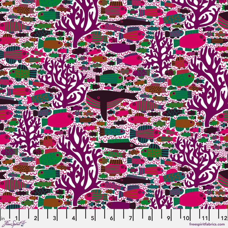 Monika Forsberg - Rising Tide - Drifting - Pink - The Green Fern Quilt Co.