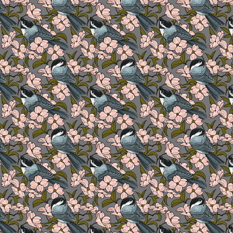 Club Hauer - Garden Bed - Dogwood - Gray - The Green Fern Quilt Co.