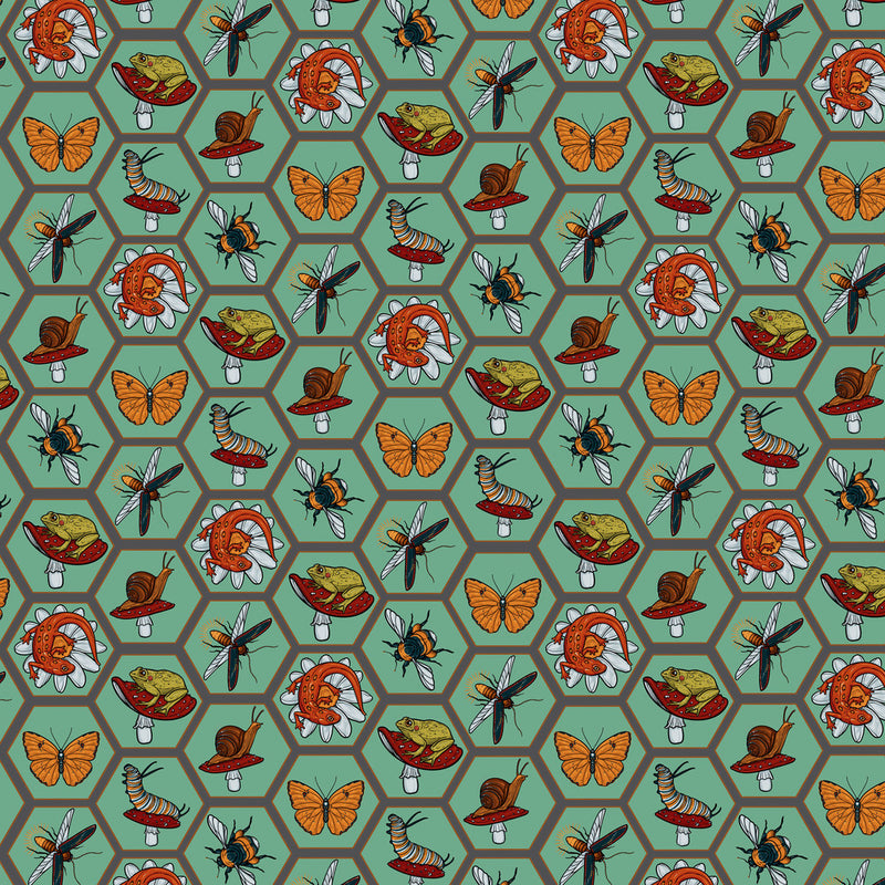 Club Hauer - Garden Bed - Grid - Mint - The Green Fern Quilt Co.