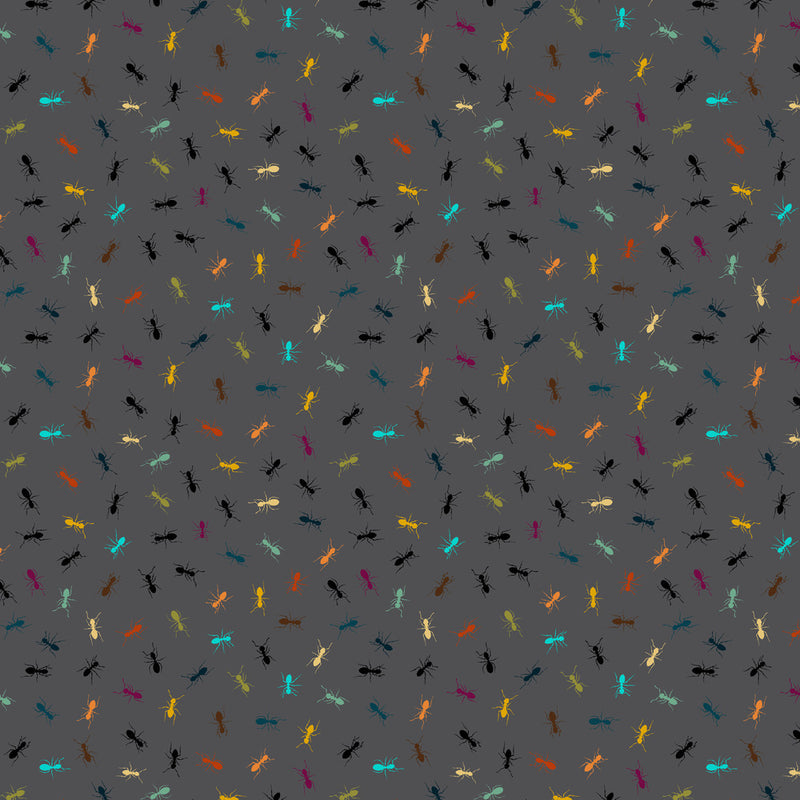 Club Hauer - Garden Bed - Ants - Gray - The Green Fern Quilt Co.