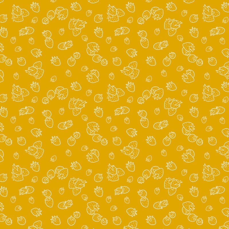 Club Hauer - Garden Bed - Strawberries - Yellow - The Green Fern Quilt Co.