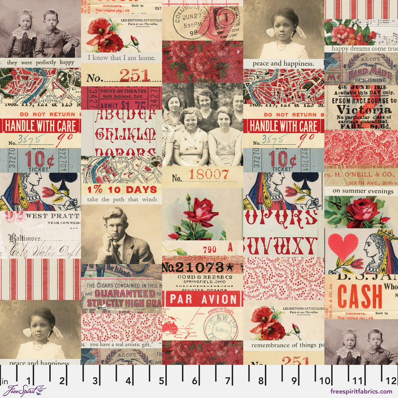 Tim Holtz Eclectic Elements Palette - Red Collage - Red