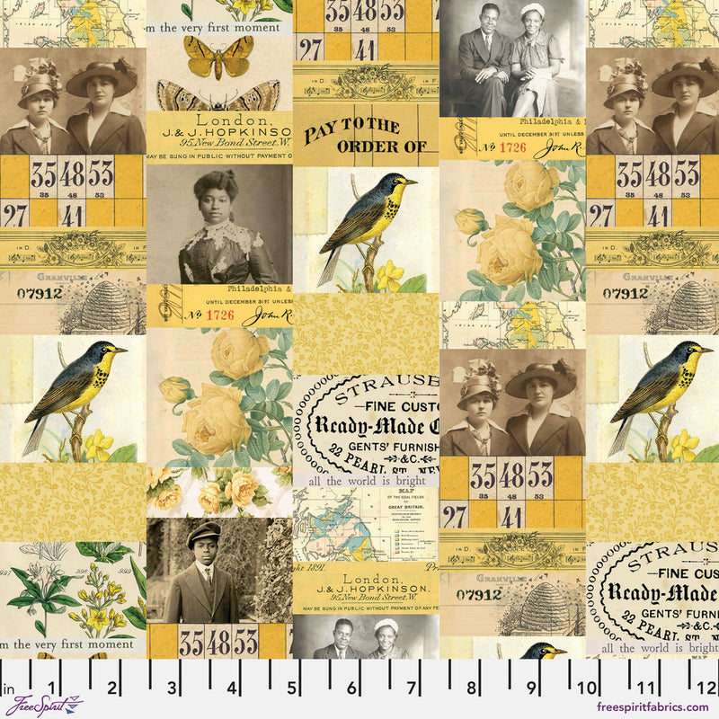 Tim Holtz Eclectic Elements Palette - Yellow Collage - Yellow