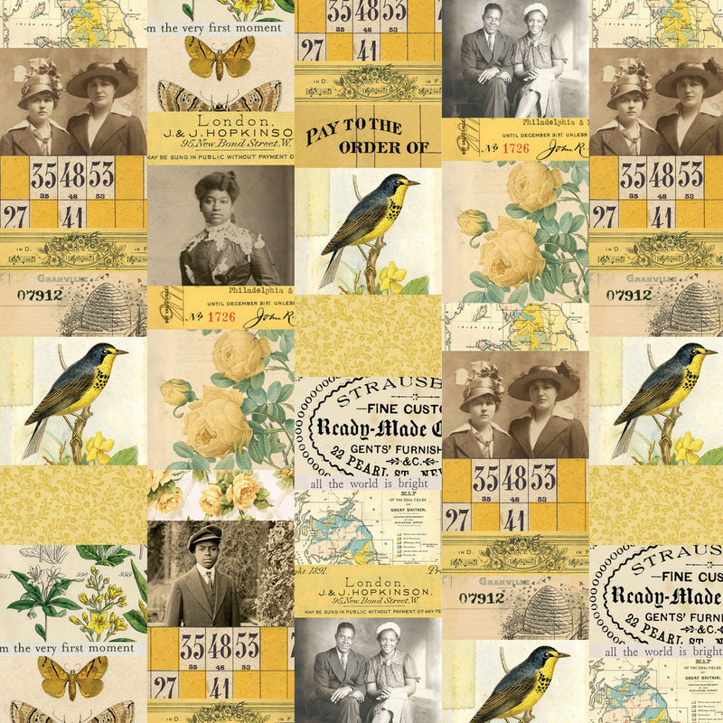 Tim Holtz Eclectic Elements Palette - Yellow Collage - Yellow