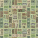 Tim Holtz Eclectic Elements Palette - Green Tickets - Green - The Green Fern Quilt Co