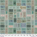 Tim Holtz Eclectic Elements Palette - Teal Tickets - Teal - The Green Fern Quilt Co.