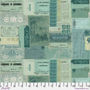 Tim Holtz Eclectic Elements Palette - Teal Ephemera - Teal - The Green Fern Quilt Co.