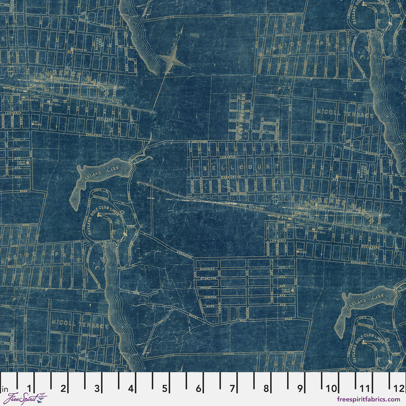 Tim Holtz Eclectic Elements Palette - Blue Map - Blue - The Green Fern Quilt Co.