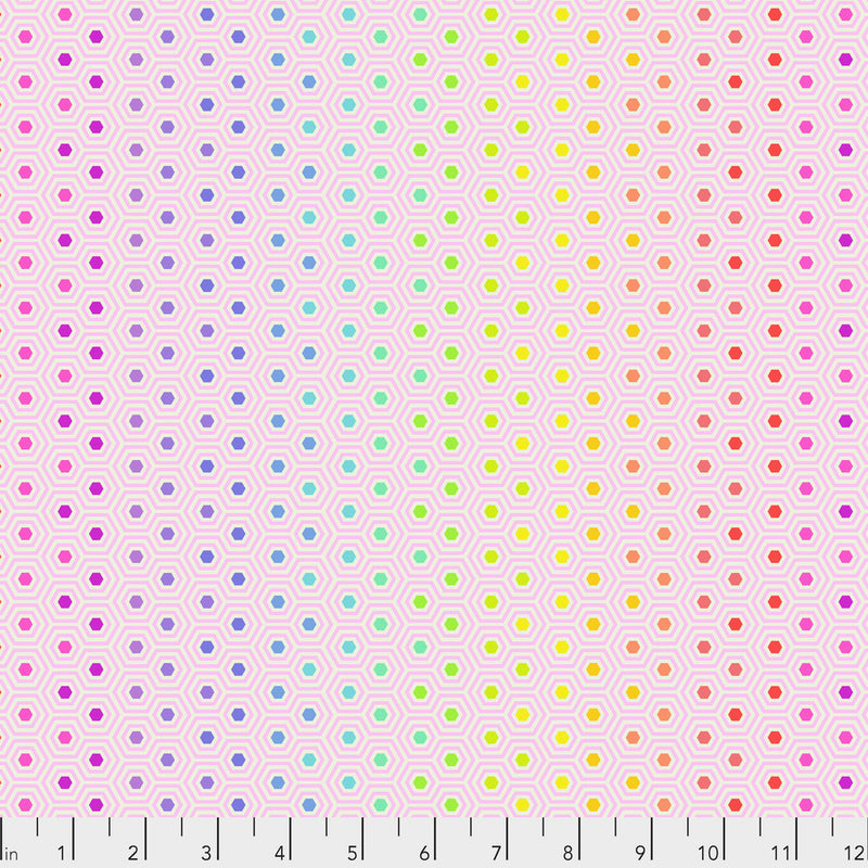 Tula Pink - True Colors - Hexy Rainbow - Shell