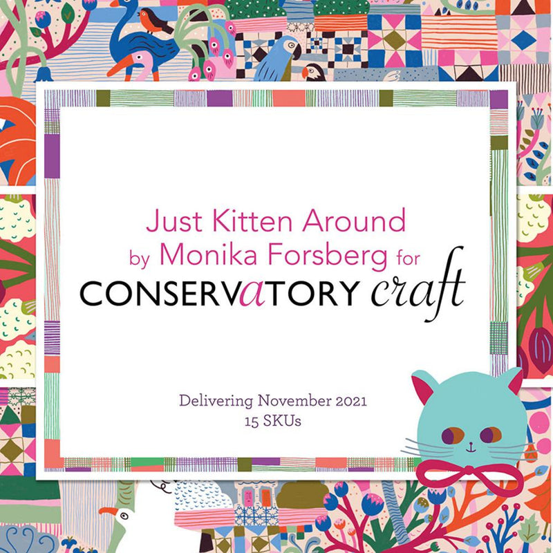 Just Kitten Around - Around Town - Panel - Monika Forsberg - Conservatory Craft - PWMF022.PANE