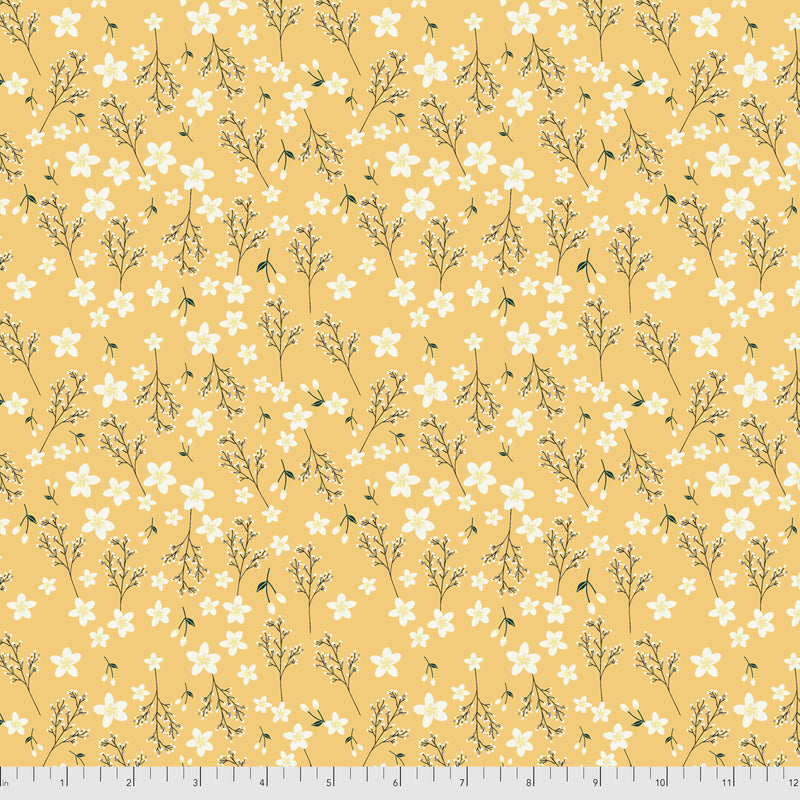 Farm Friends - Garden - Yellow - designed by Mia Charro for FreeSpirit Fabrics
