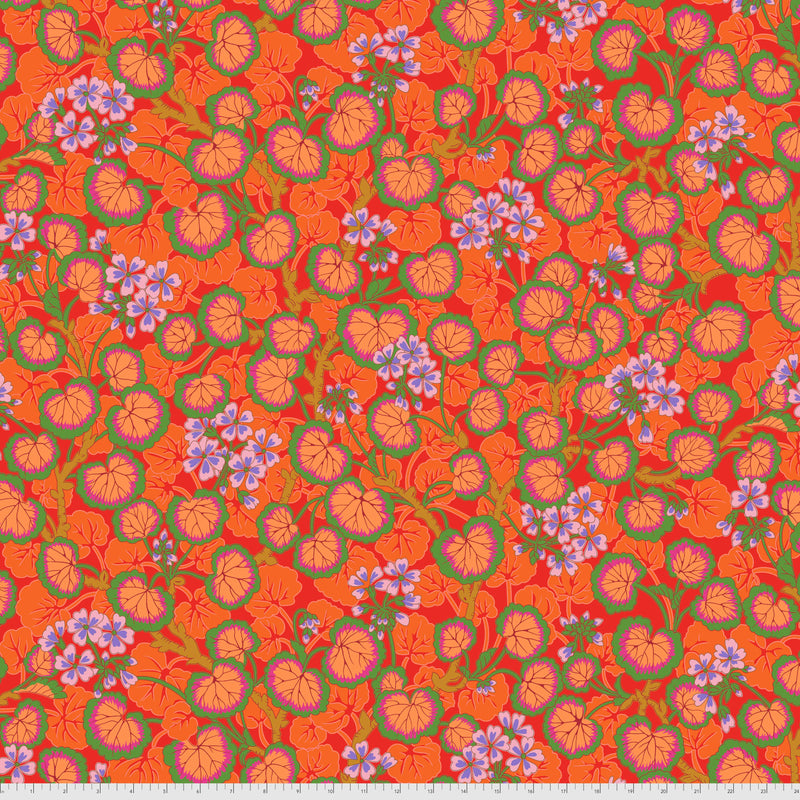 Kaffe Fassett Collective - August 2021 - Climbing Geraniums - Red - The Green Fern Quilt Co.