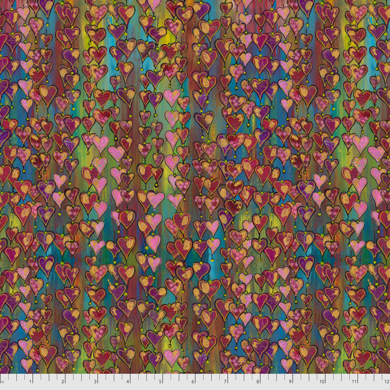 Sue Penn - Flourish - Heartfelt - Multi - FreeSpirit Fabrics - Digitally Printed