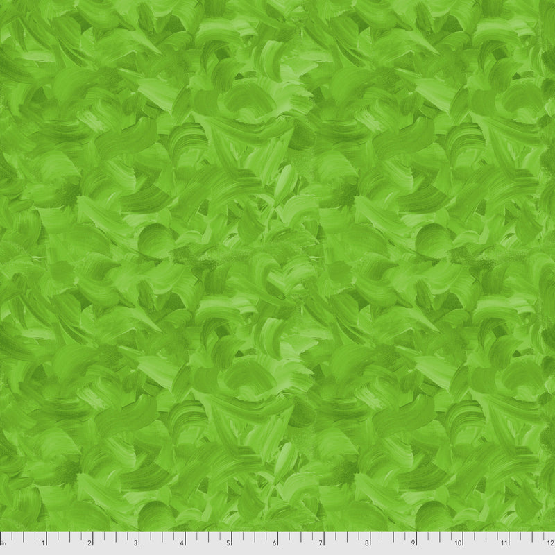 Sue Penn - Flourish - Impasto - Green - FreeSpirit Fabrics - Digitally Printed