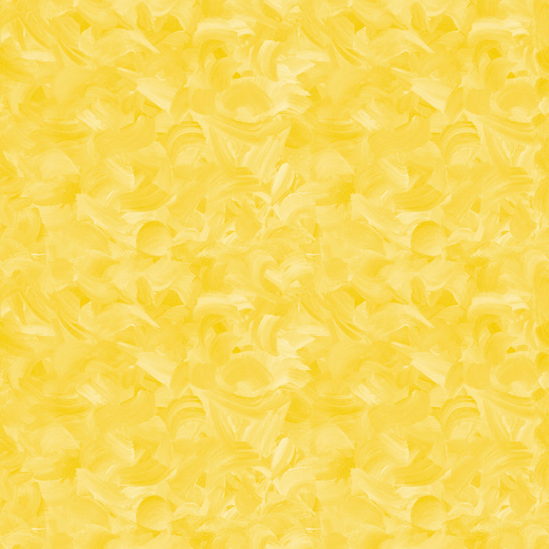 Sue Penn - Flourish - Impasto - Yellow - FreeSpirit Fabrics - Digitally Printed