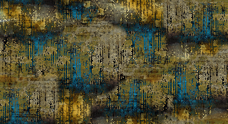 Tim Holtz Abandoned 2 - Gilded Mosaic - Gold - Digitally Printed